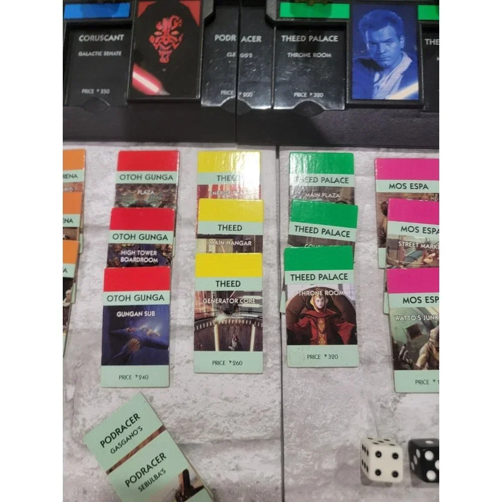 Monopoly Star Wars Episode 1 3D Collectors Edition Board‎ Game 1999 Complete